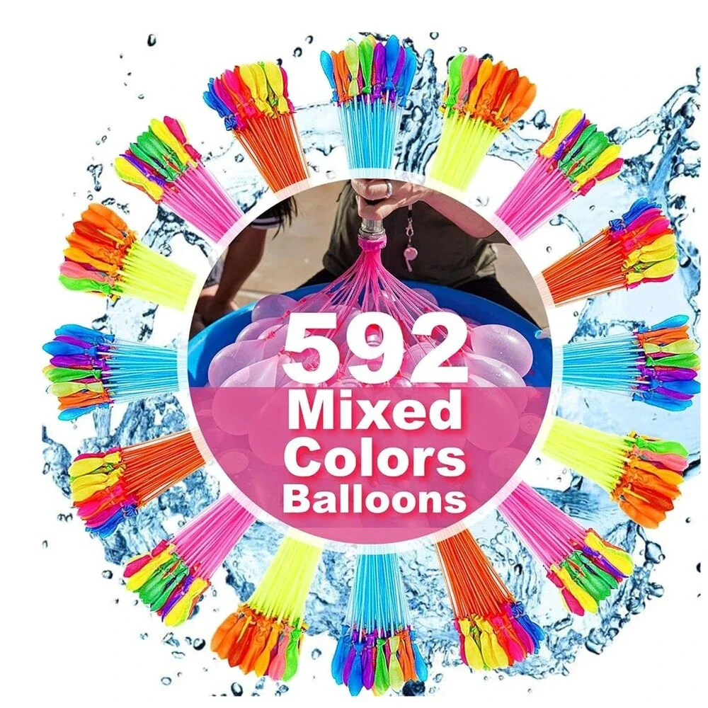 Water Balloons for Kids Girls Boys 592 Balloons Set Party Games Quick Fill